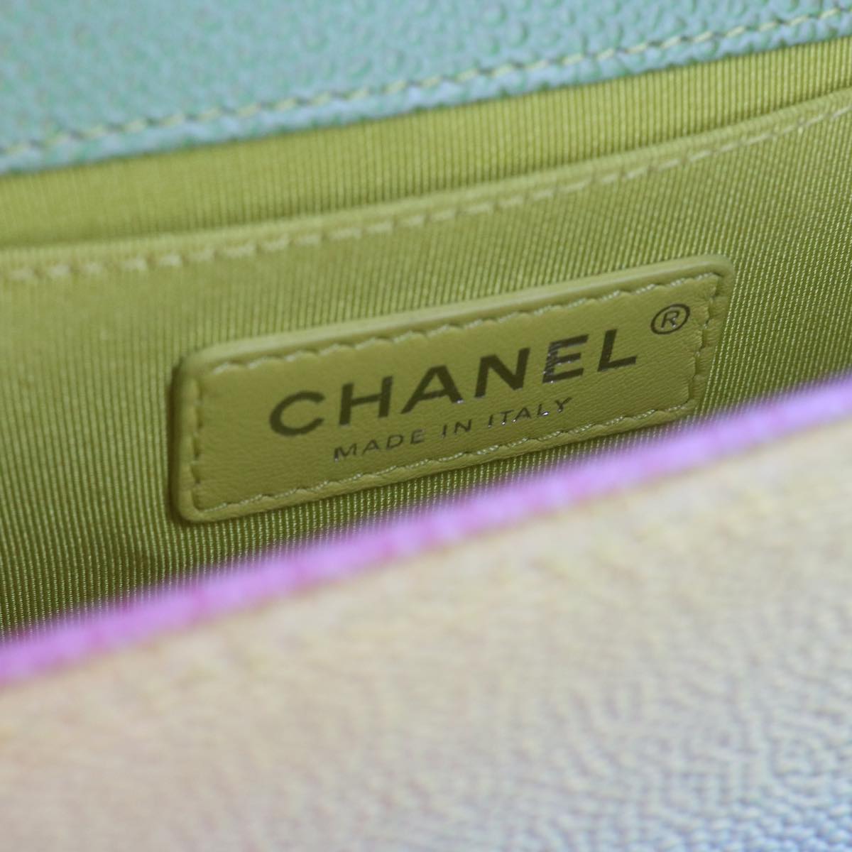 Top Quality Chanel Matelasse Boy  Shoulder Bag Caviar Skin Multicolor CC Auth 66965S