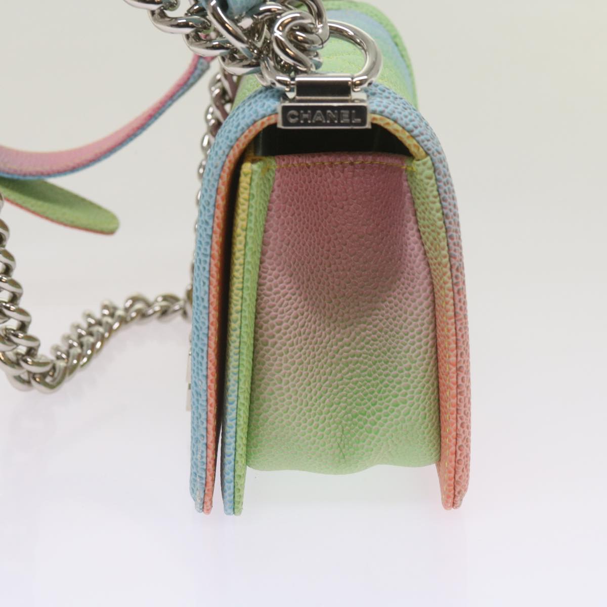 Top Quality Chanel Matelasse Boy  Shoulder Bag Caviar Skin Multicolor CC Auth 66965S