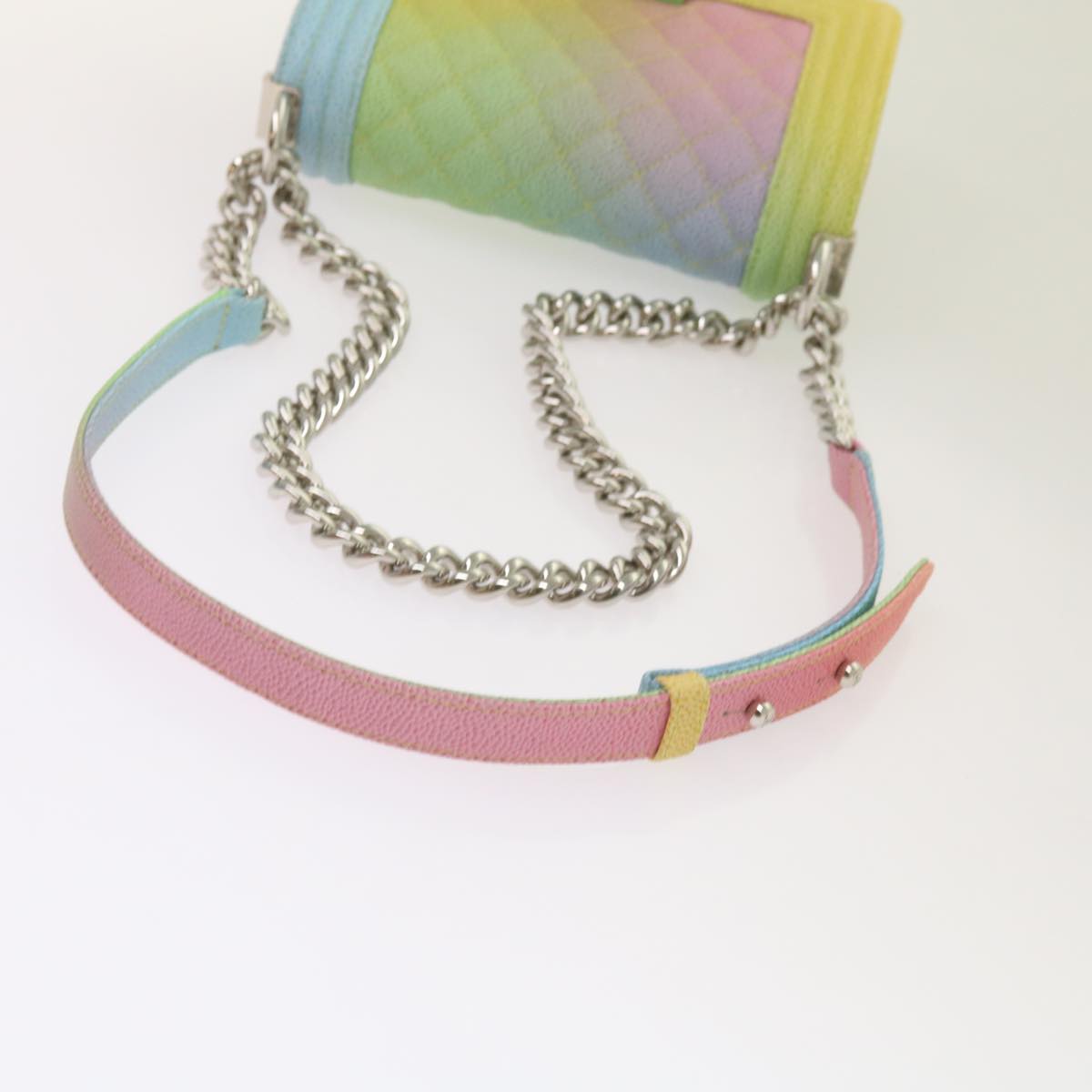 Top Quality Chanel Matelasse Boy  Shoulder Bag Caviar Skin Multicolor CC Auth 66965S