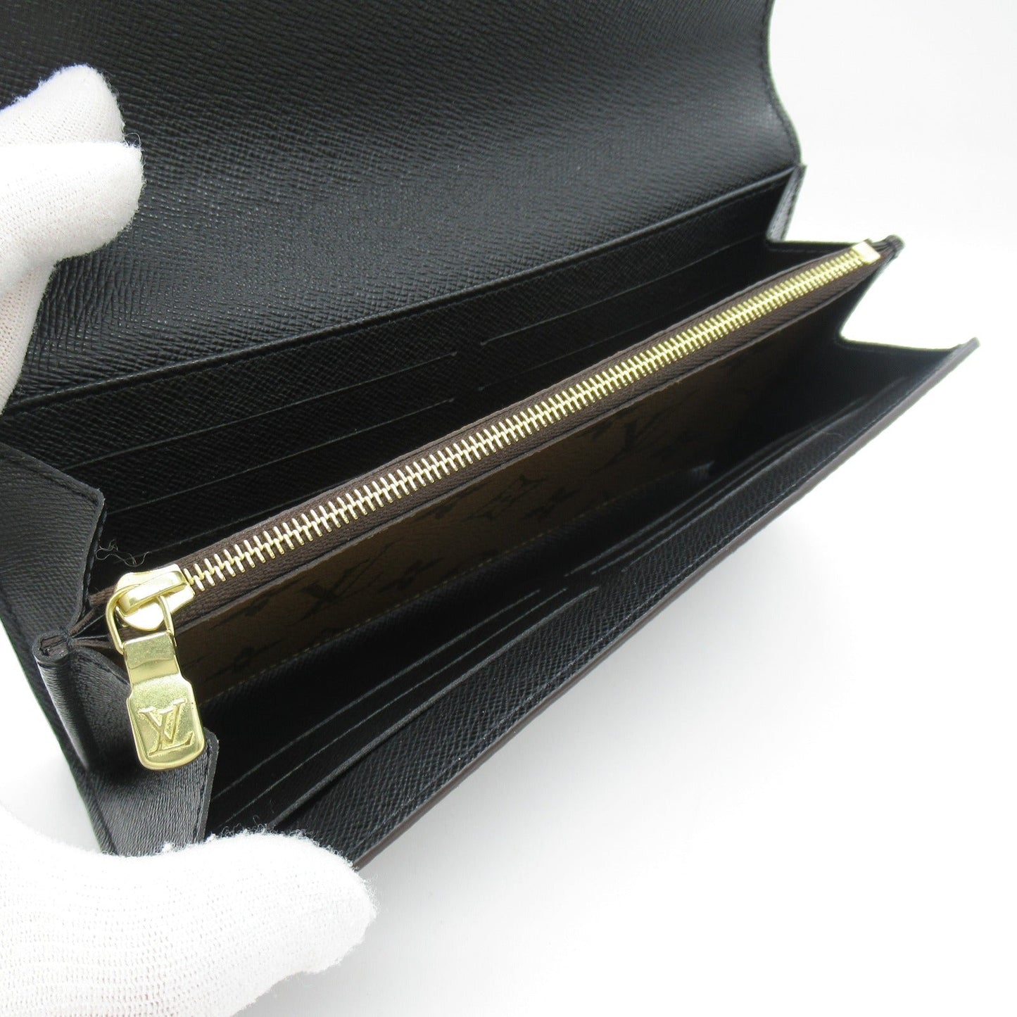 Louis Vuitton Portefolio Sarah Long Wallet Two Fable Wallet Two Foldable Wallet PVC  Canvas Monogram Giant Reversee   Brown M80726
