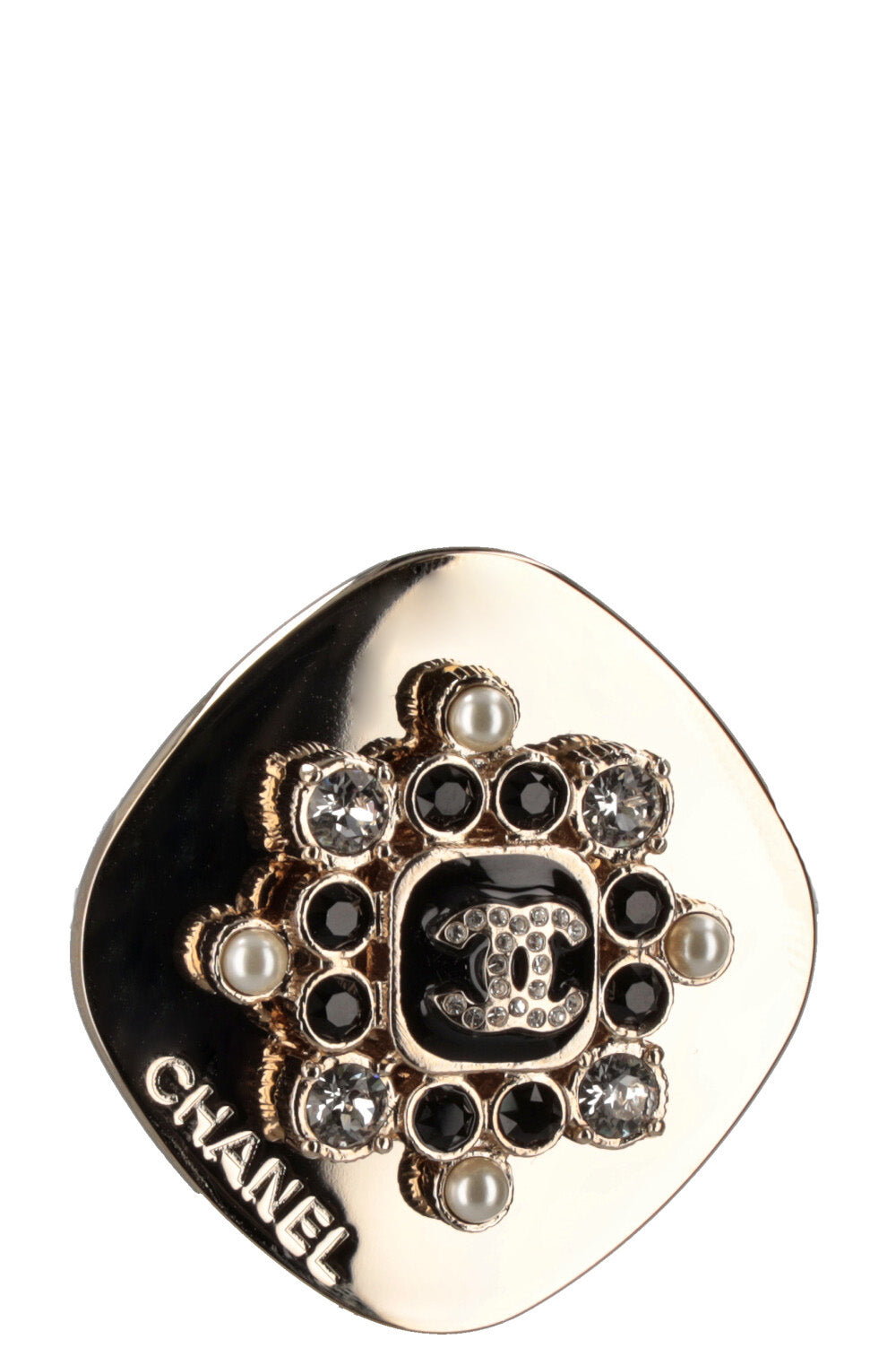 CHANEL CC Brooch Gold