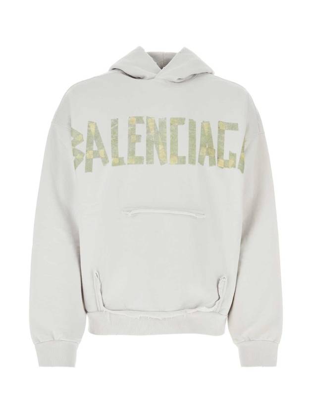 Luxury Balenciaga  Tape Type Ribbed Pocket Large Fit Hoodie White