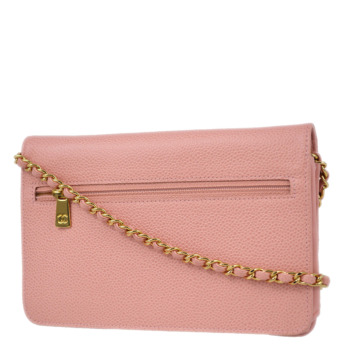 Chanel 2003-2004 Pink Caviar Timeless WOC Wallet