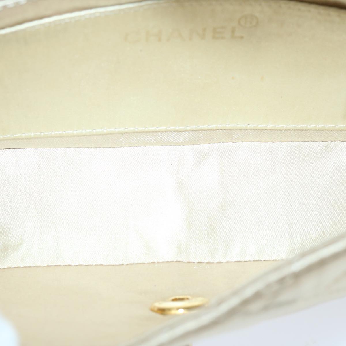 Top Quality Chanel Matelasse Chain Shoulder Bag Satin Gold CC Auth 67057A