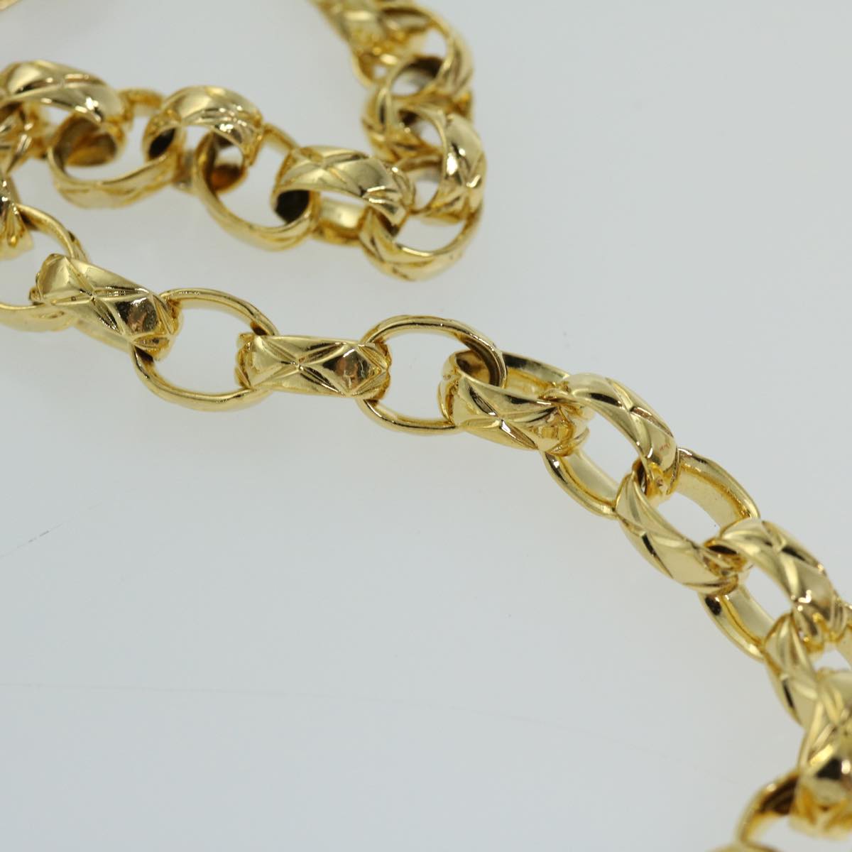 Top Quality Chanel Matelasse Chain Shoulder Bag Satin Gold CC Auth 67057A
