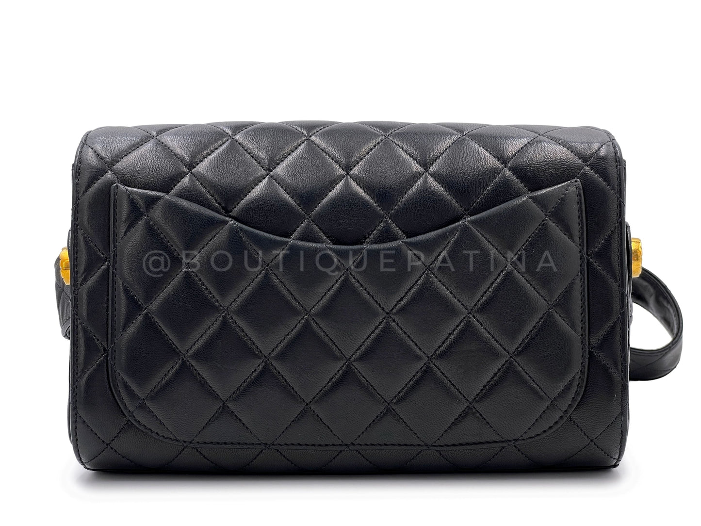 Rare Chanel Vintage 1991 Lambskin Crossbody Flap Bag