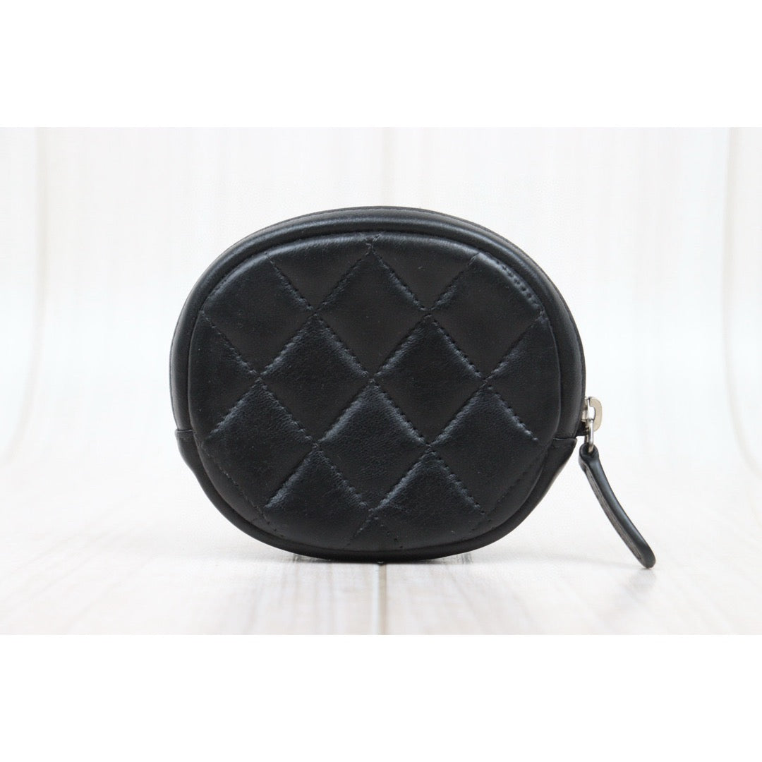Good ( Rank AB) ｜CHANEL  Lamb Skin Coin Purse Black Made In 2019 Year｜V25030619