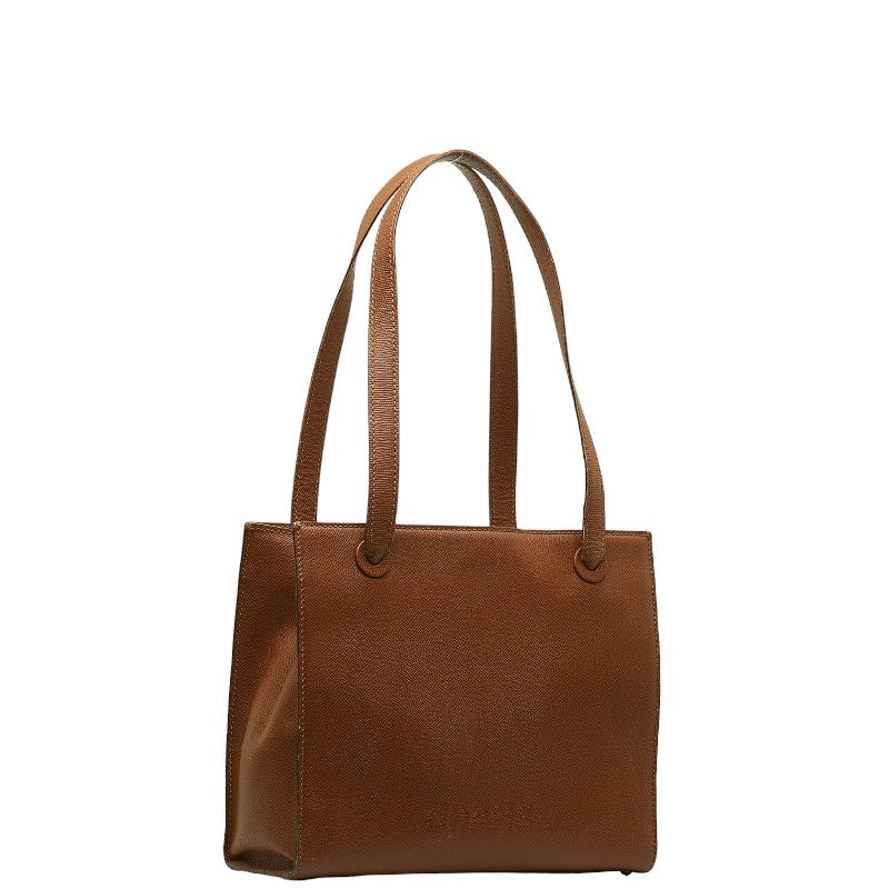 CHANEL Tote bag leather brown ladies