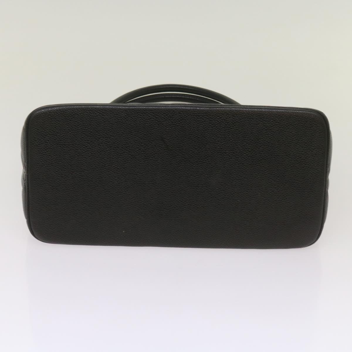 CHANEL Standard Tote Bag Caviar Skin Black CC Auth 67624SA