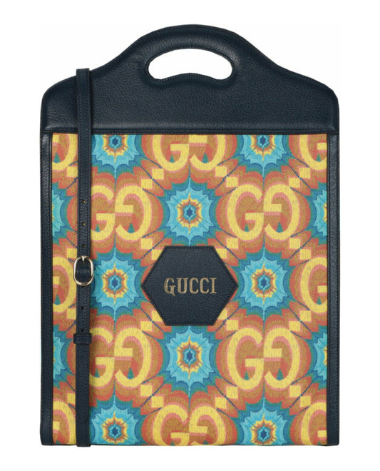 Gucci Womens GG Supreme Canvas Kaleidoscope 100th Anniversary Tote