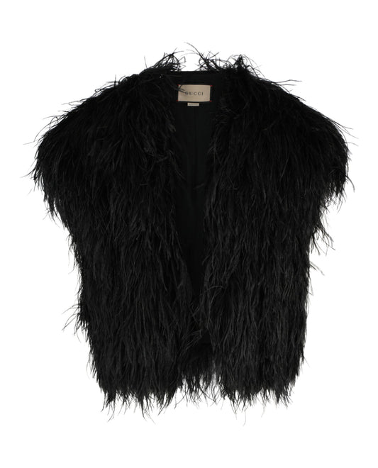 Gucci Mens Ostrich Feather Vest