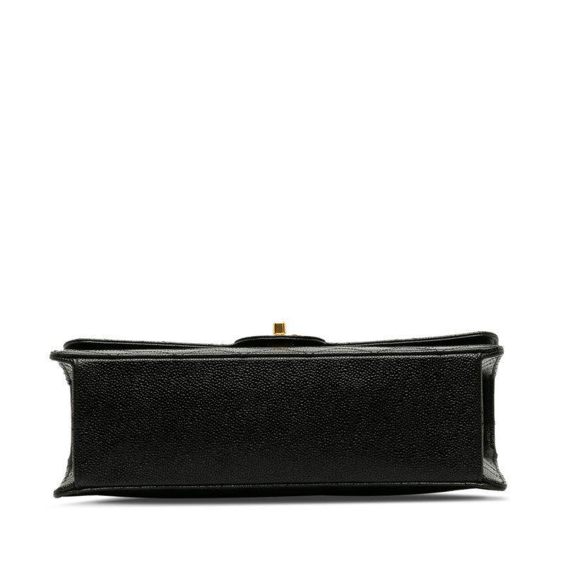 Chanel Decamatrasse ingle Flap Gold  Chain Shoulder Bag Black   Chanel