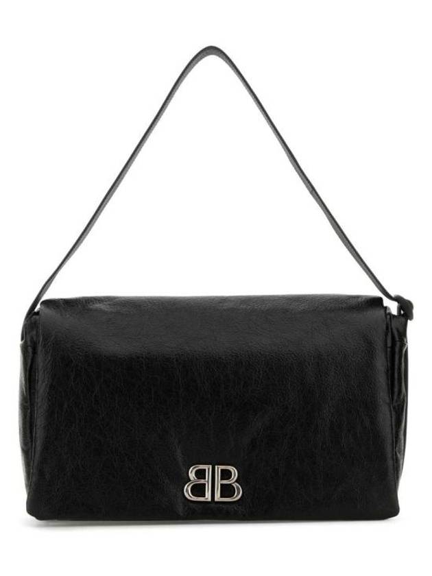Luxury Balenciaga  Monaco Flap Medium Shoulder Bag Black