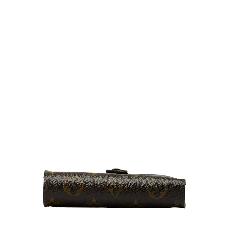 Louis Vuitton Monogram Vienna Double Fold Wallet M61663 Brown PVC Leather  Louis Vuitton