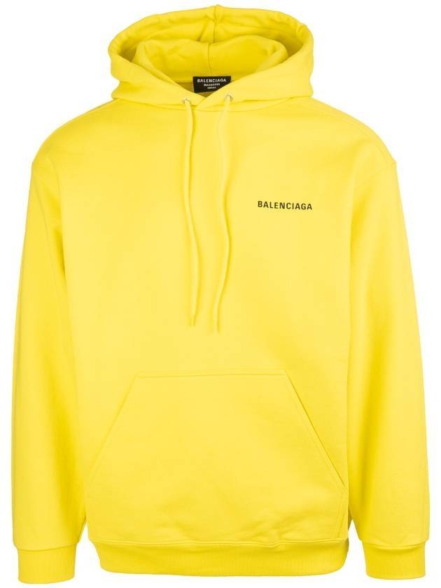 Luxury Balenciaga  Mini Logo Cotton Hoodie Yellow