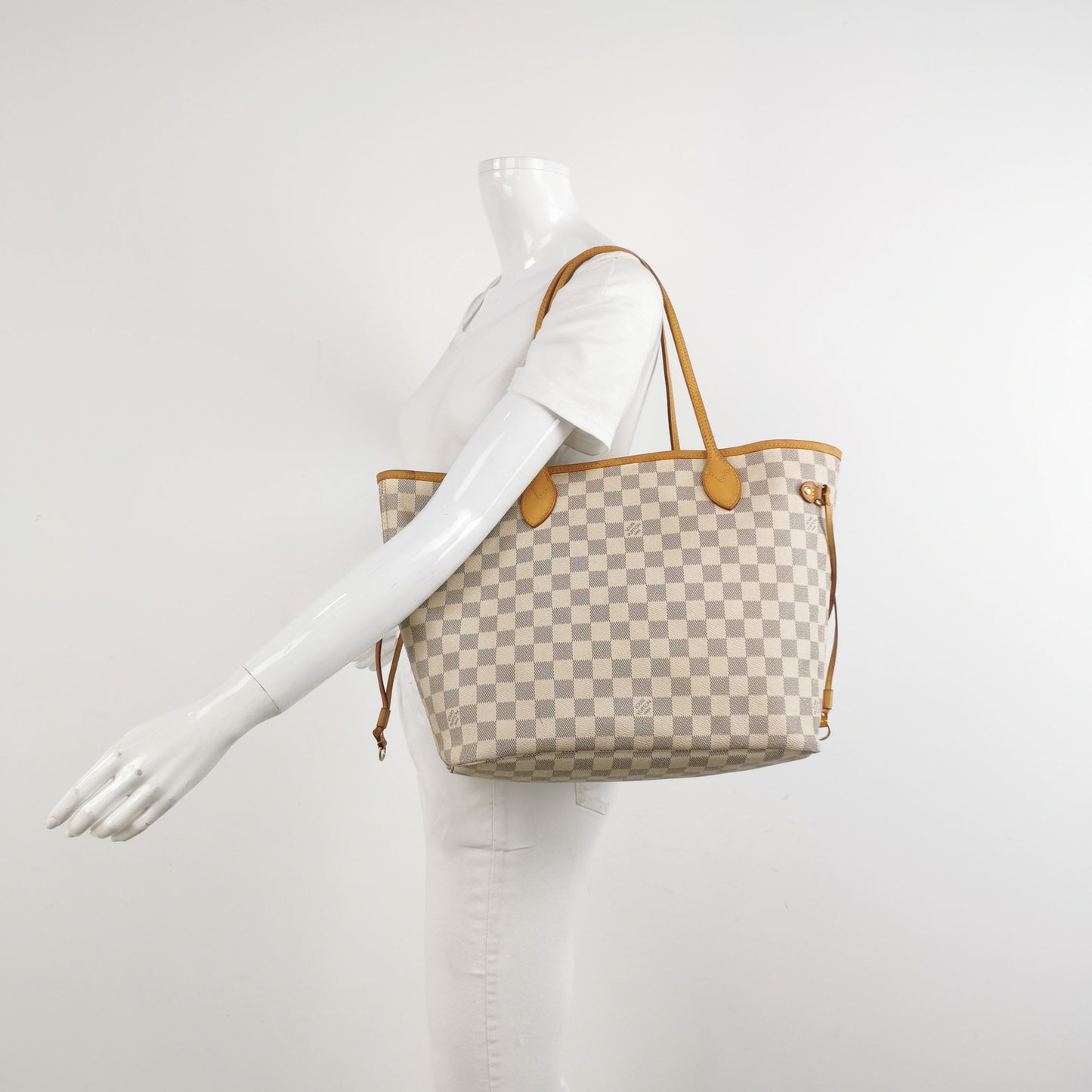Preloved Louis Vuitton Neverfull MM Damier Ebene Canvas Tote Bag 250325781120545