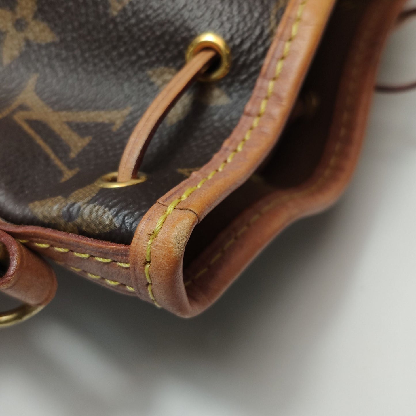 Preloved Louis Vuitton NOE Nano Monogram Drawstring Crossbody Shoulder Bag 250502781175450