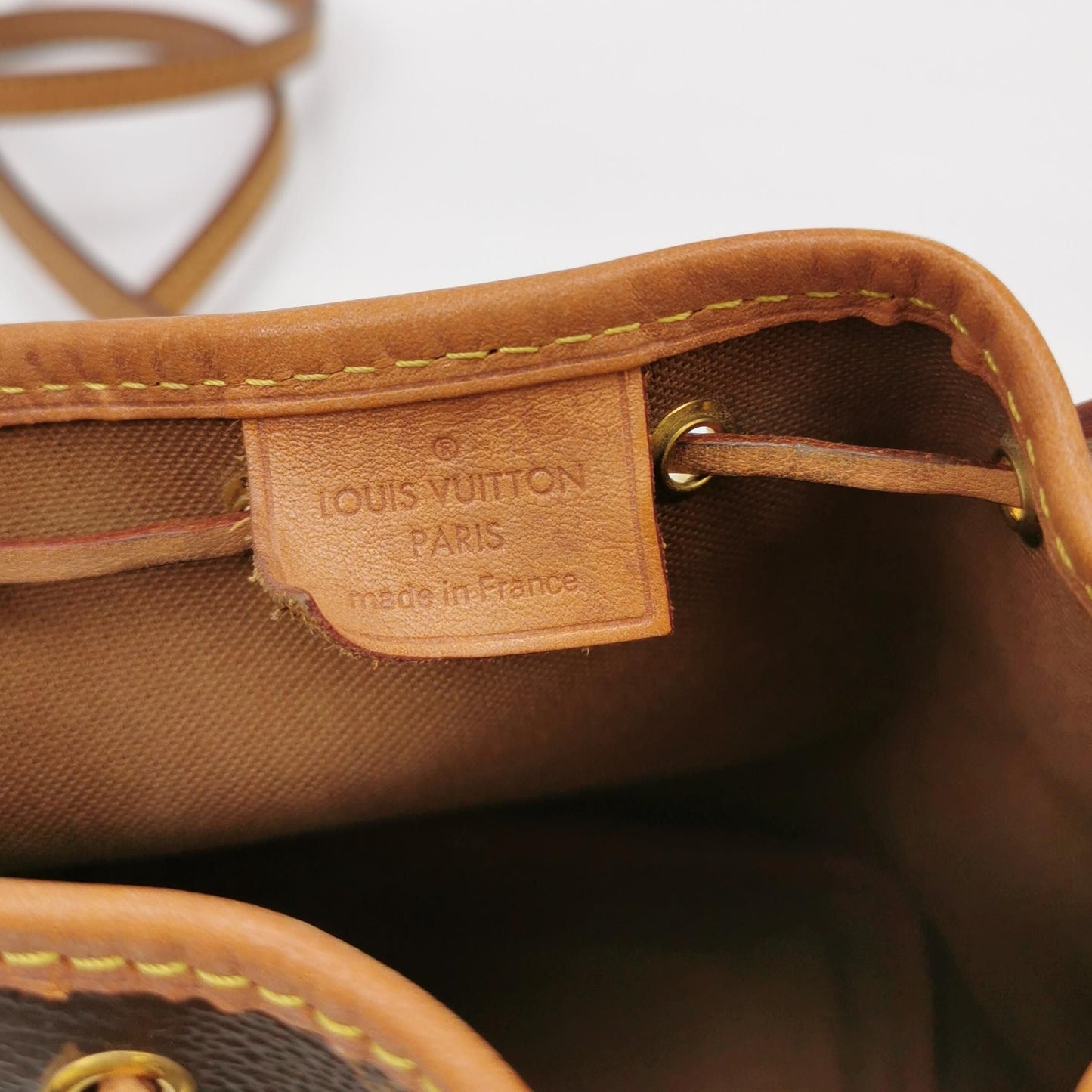 Preloved Louis Vuitton NOE Nano Monogram Drawstring Crossbody Shoulder Bag 250502781175450