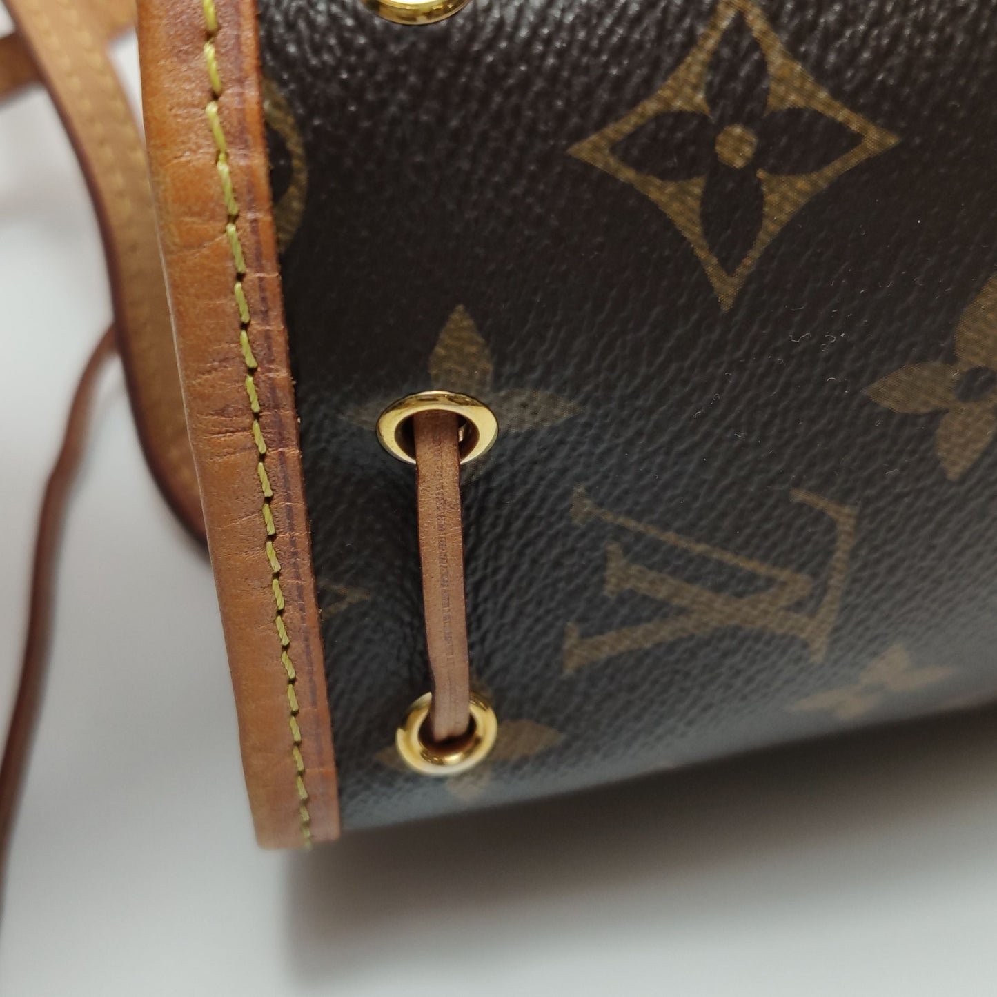 Preloved Louis Vuitton NOE Nano Monogram Drawstring Crossbody Shoulder Bag 250502781175450