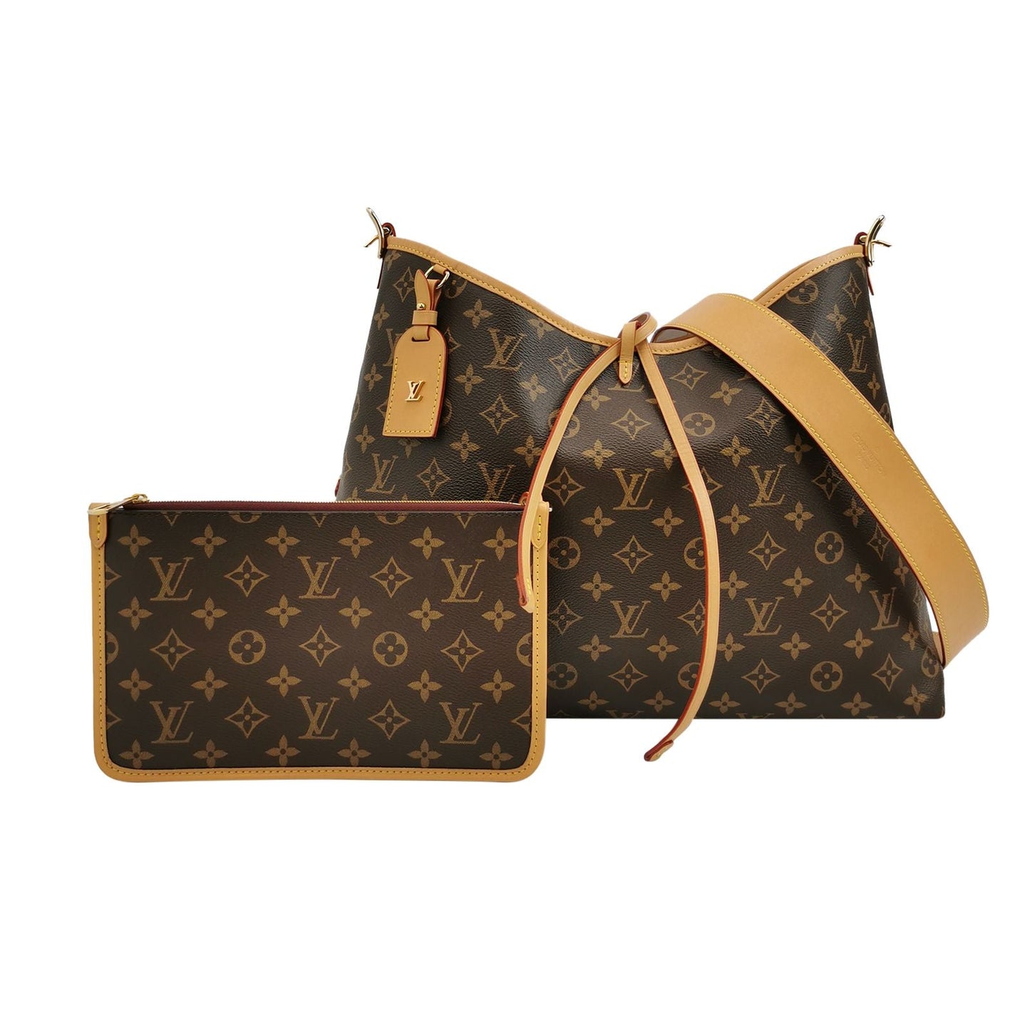 Preloved Louis Vuitton Carry All Medium Monogram Crossbody Bag with Chip 250502781175813