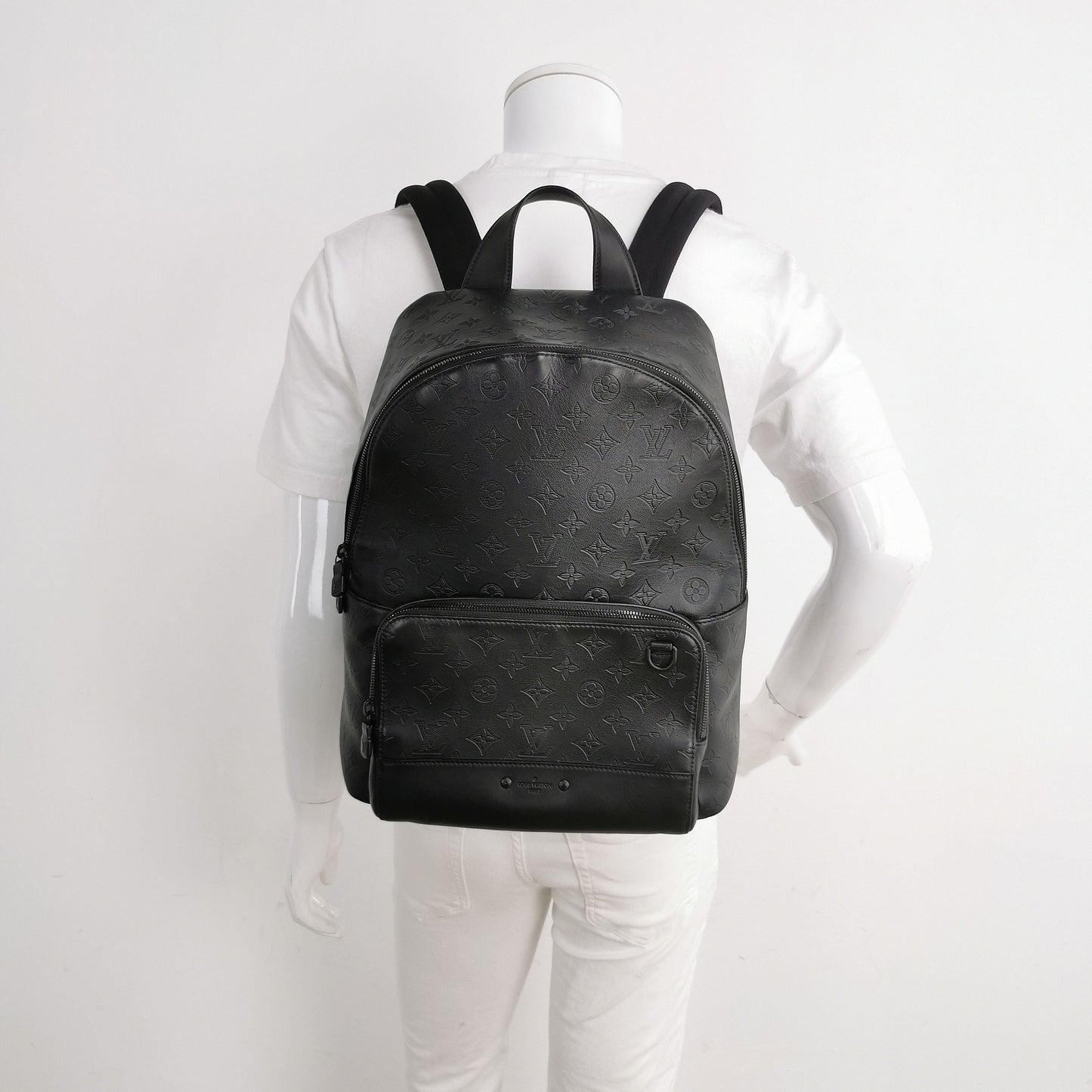 Preloved Louis Vuitton Racer Leather Monogram Backpack with Chip 250502781175754
