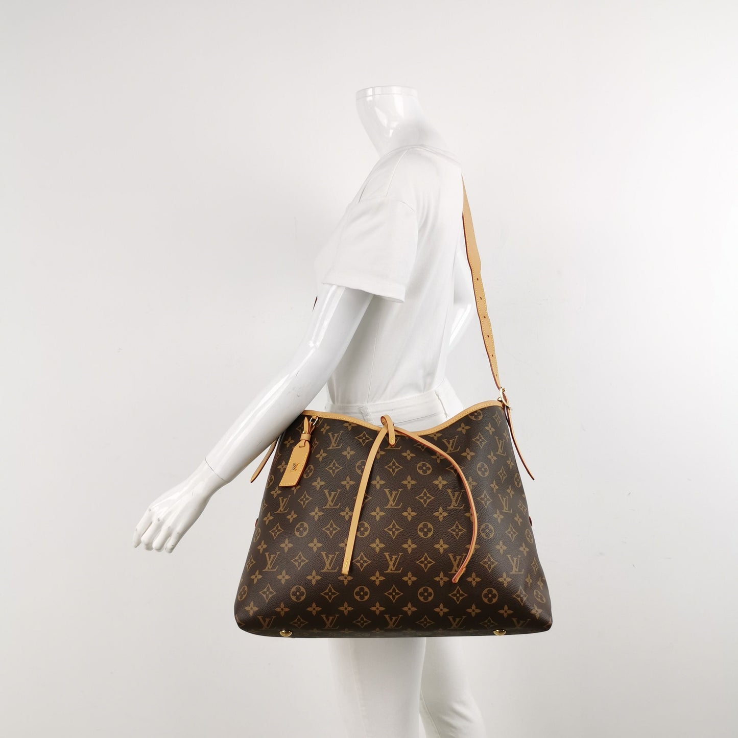 Preloved Louis Vuitton Carry All Medium Monogram Crossbody Bag with Chip 250502781175813