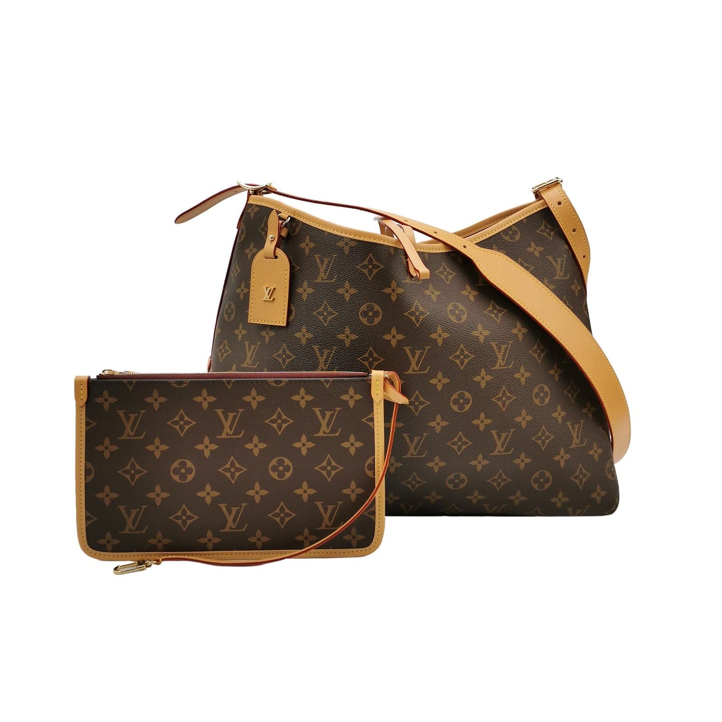 Preloved Louis Vuitton Carry All Medium Monogram Print Shoulder Bag with Chip 250501781173835