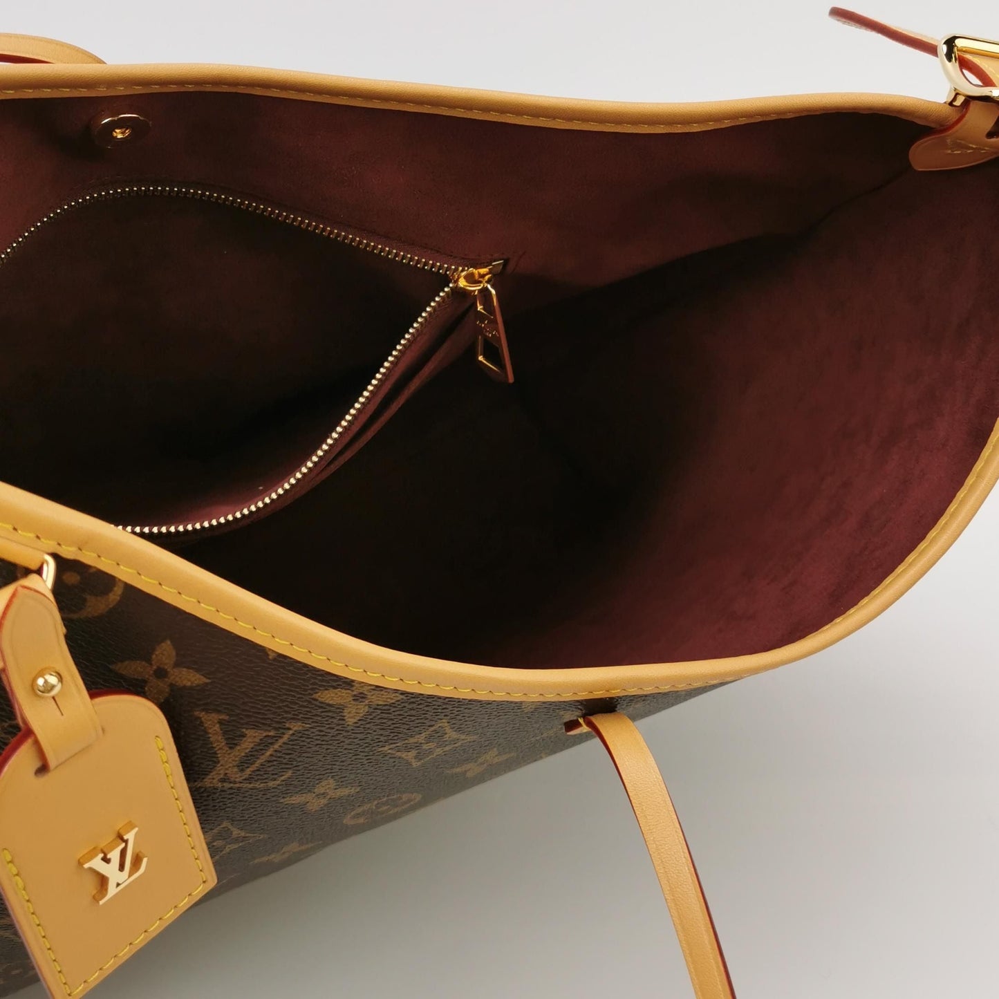 Preloved Louis Vuitton Carry All Medium Monogram Print Shoulder Bag with Chip 250501781173835