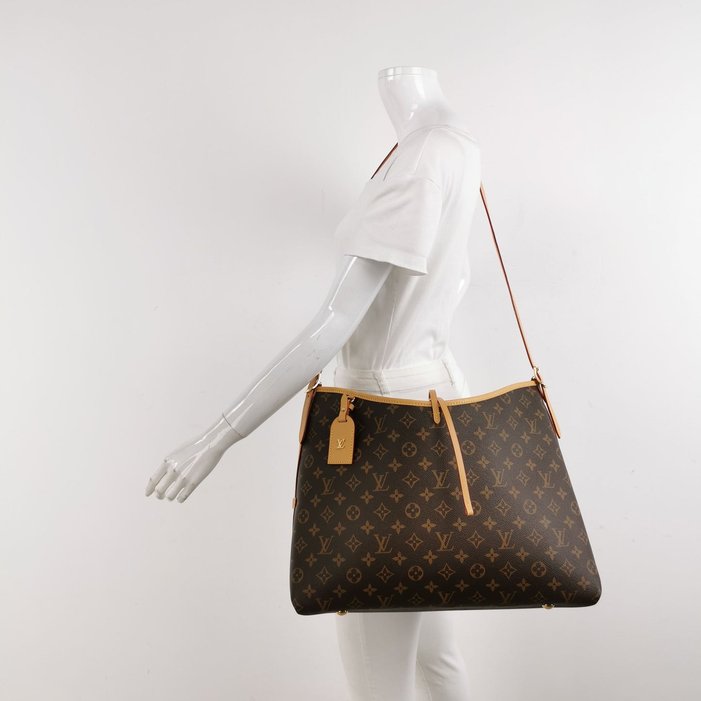 Preloved Louis Vuitton Carry All Medium Monogram Print Shoulder Bag with Chip 250501781173835