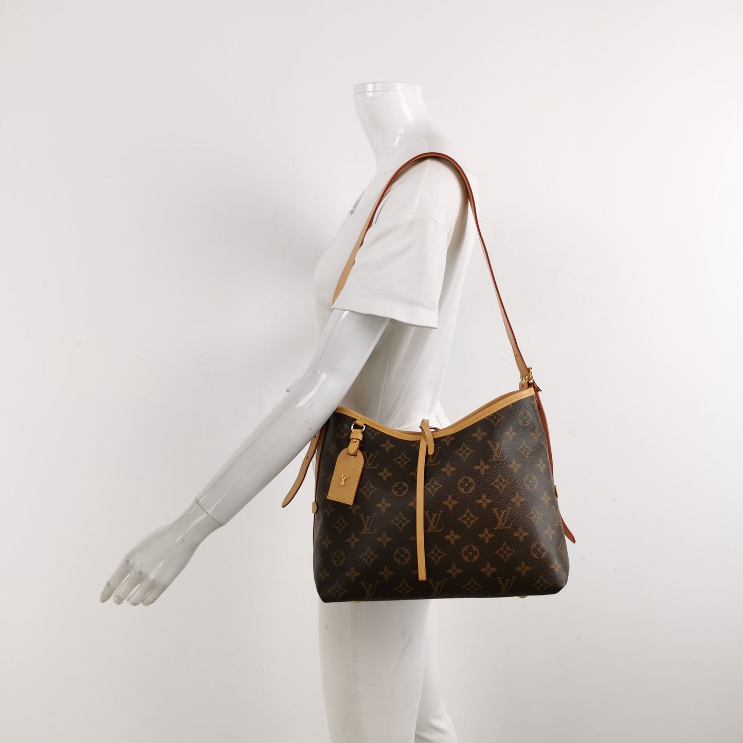 Preloved Louis Vuitton Carry All Small Monogram Print Shoulder Bag with Chip 250501781173815