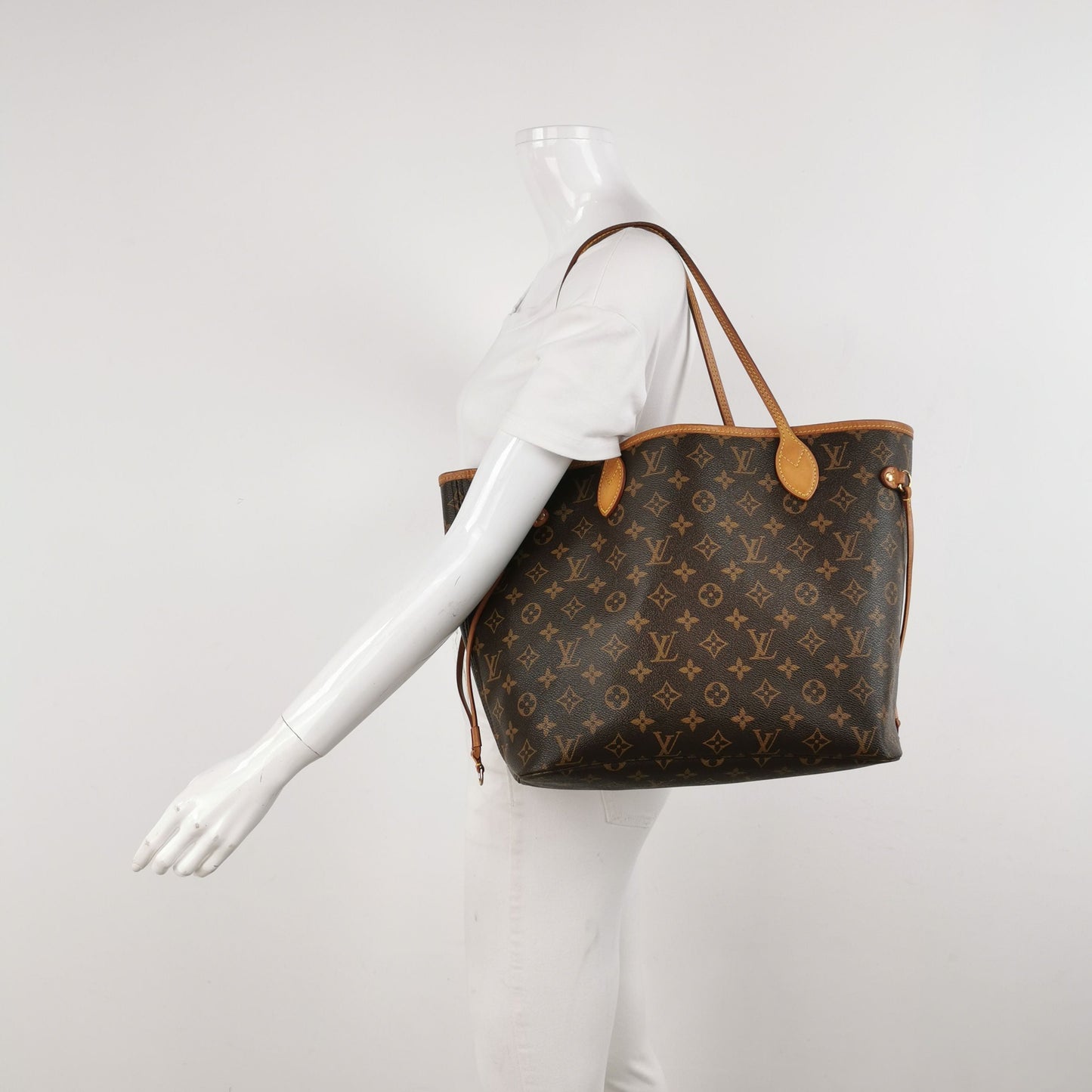 Preloved Louis Vuitton Neverfull MM Monogram Canvas Shoulder Bag 057850400444