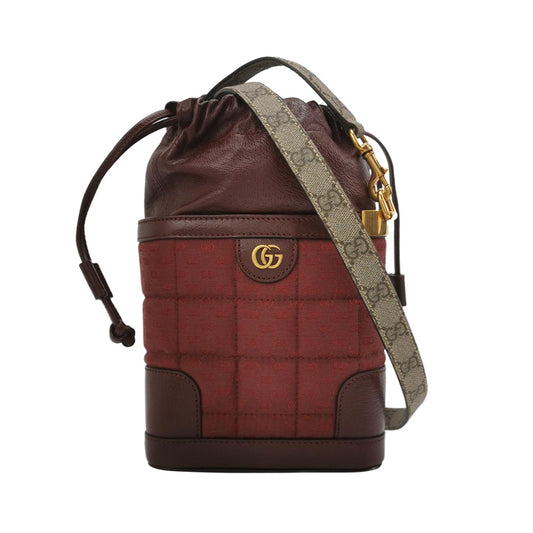 Gucci GG Logo Crossbody Shoulder Bag in Leather and Canvas