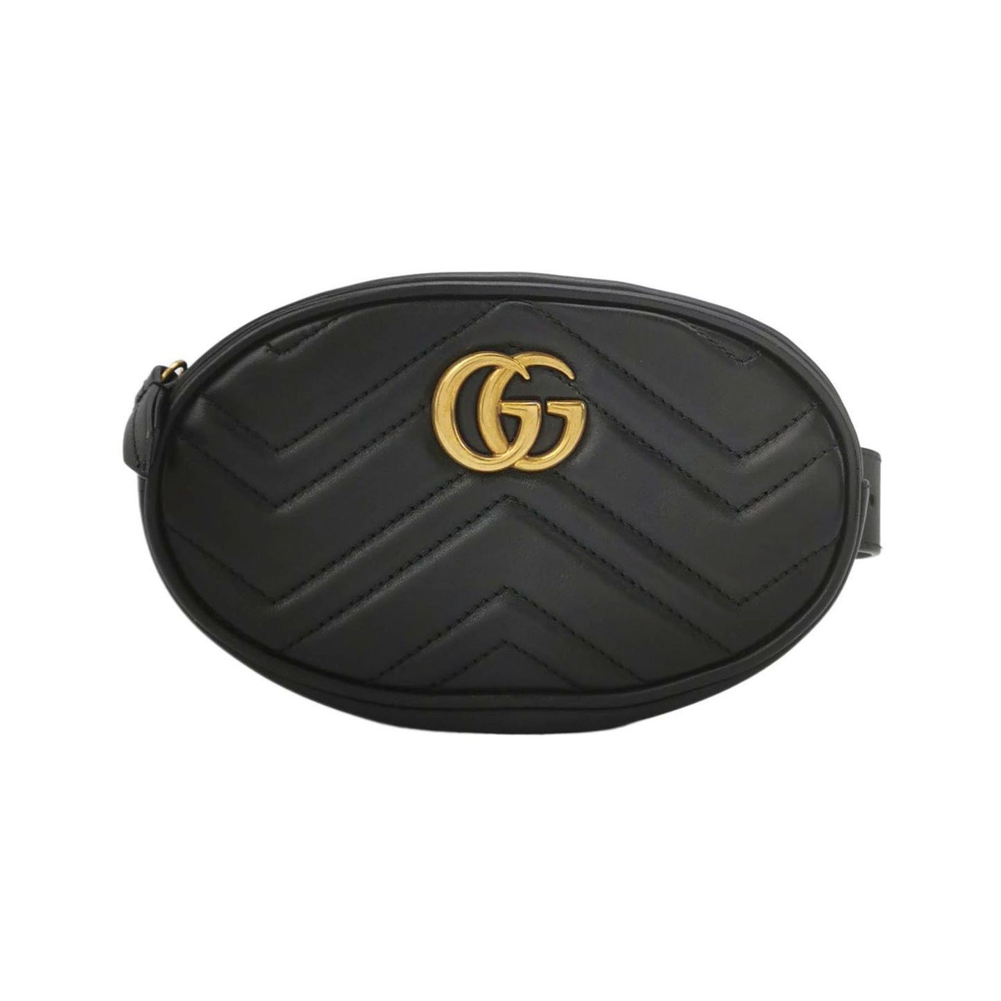 Gucci GG Marmont Small Leather V-stitch Quilted Double G Logo Waist Bag Chest Bag