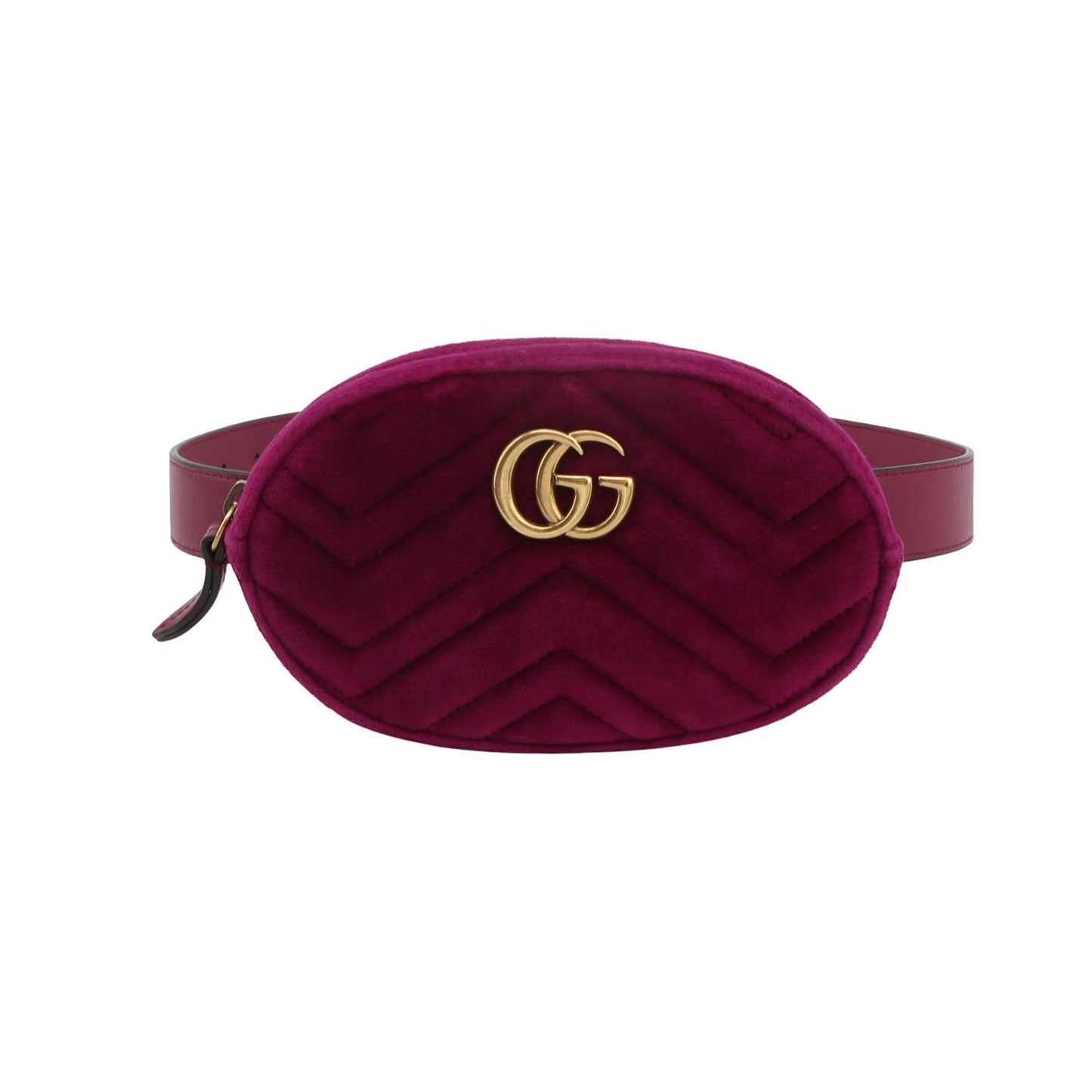 Gucci GG Marmont Small Leather and Suede GG Logo Waist Bag Chest Bag