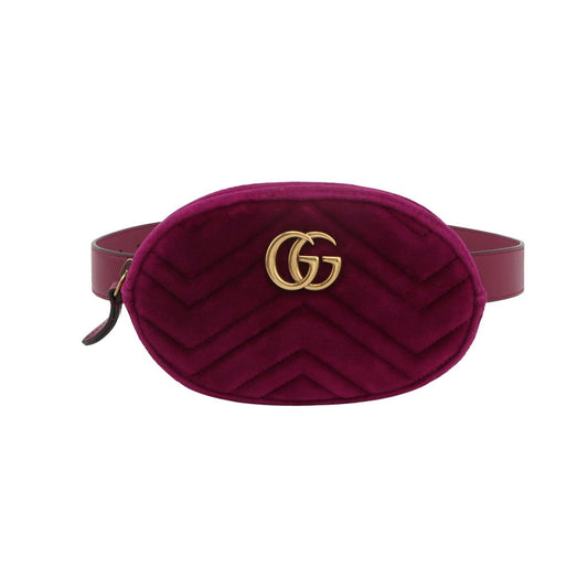 Gucci GG Marmont Small Leather and Suede GG Logo Waist Bag Chest Bag