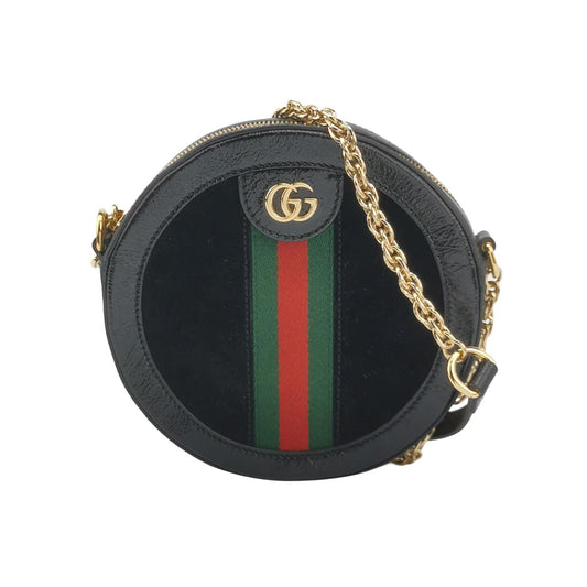Gucci Ophidia Mini Leather Suede Contrast Stripe GG Crossbody Shoulder Bag