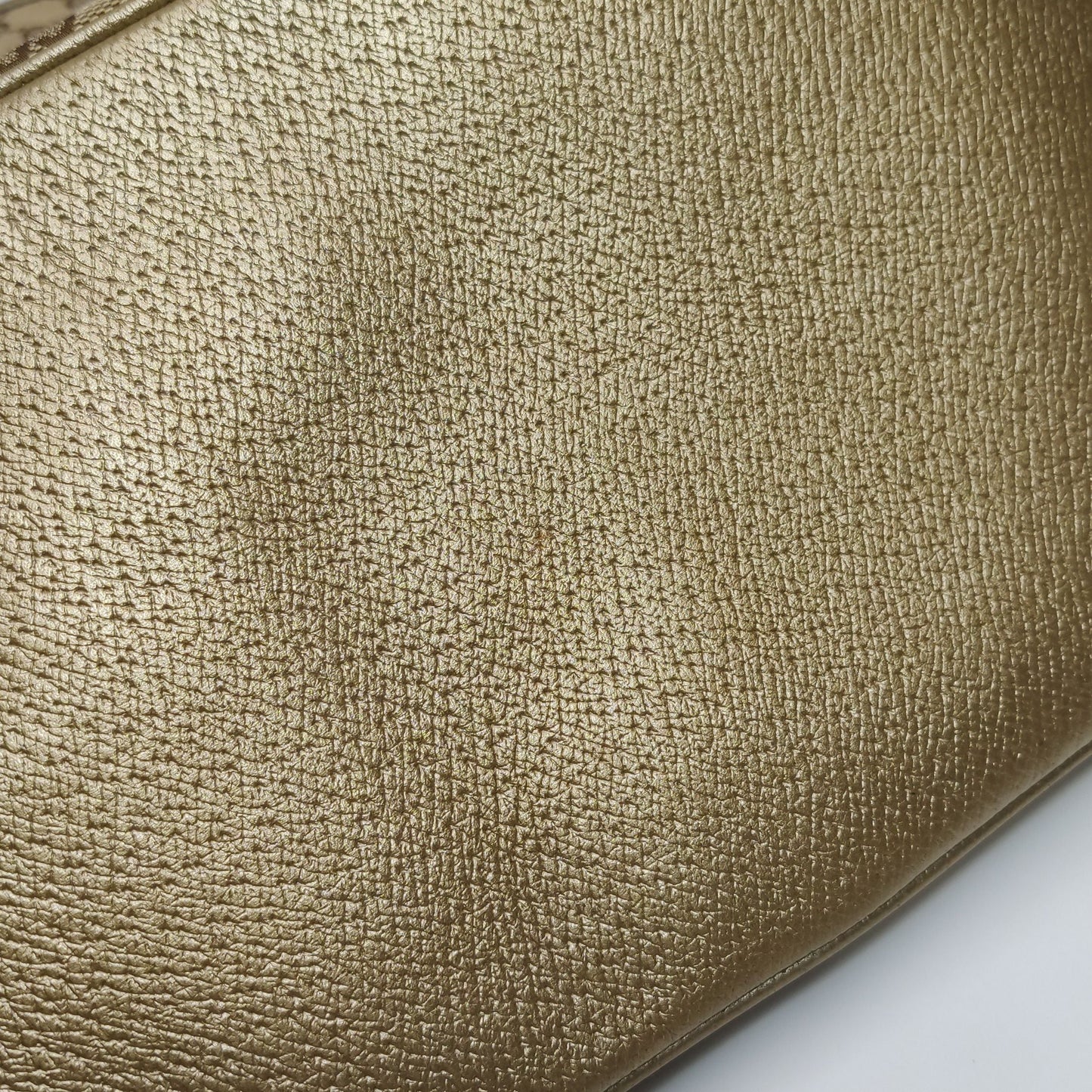 Gucci Bree Leather Canvas GG Monogram Fringe Shoulder Bag