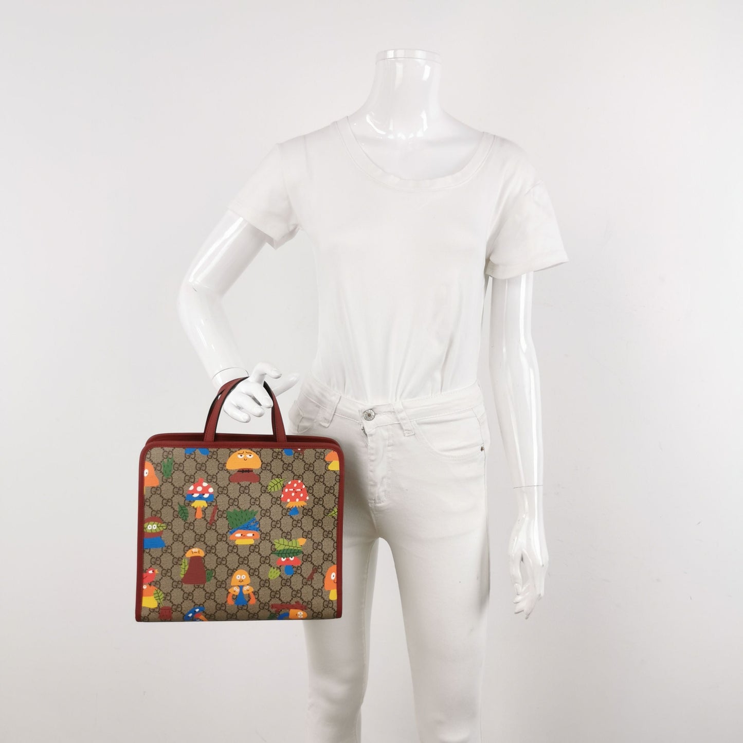 Gucci Leather Cartoon Pattern GG Monogram Kids Handbag