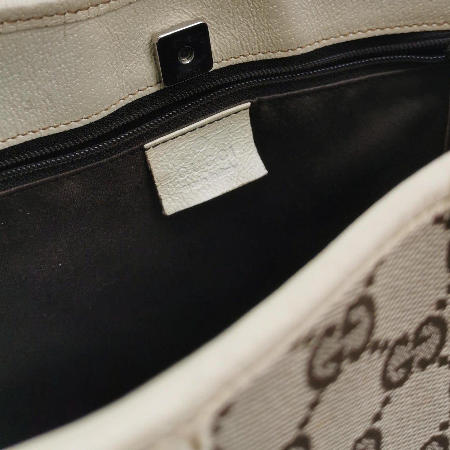 Gucci GG Canvas and Leather Tote Bag