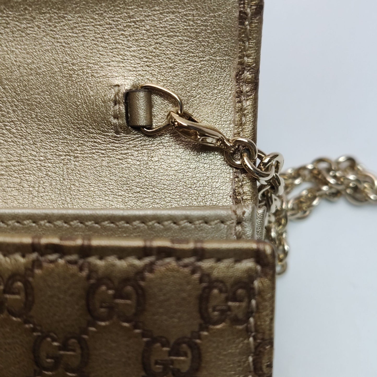 Gucci GG Print Chain Shoulder Bag