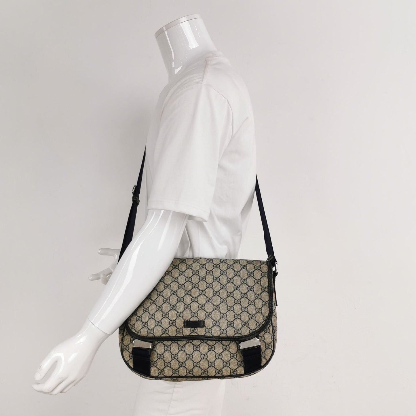 Gucci GG Monogram Leather Shoulder Bag