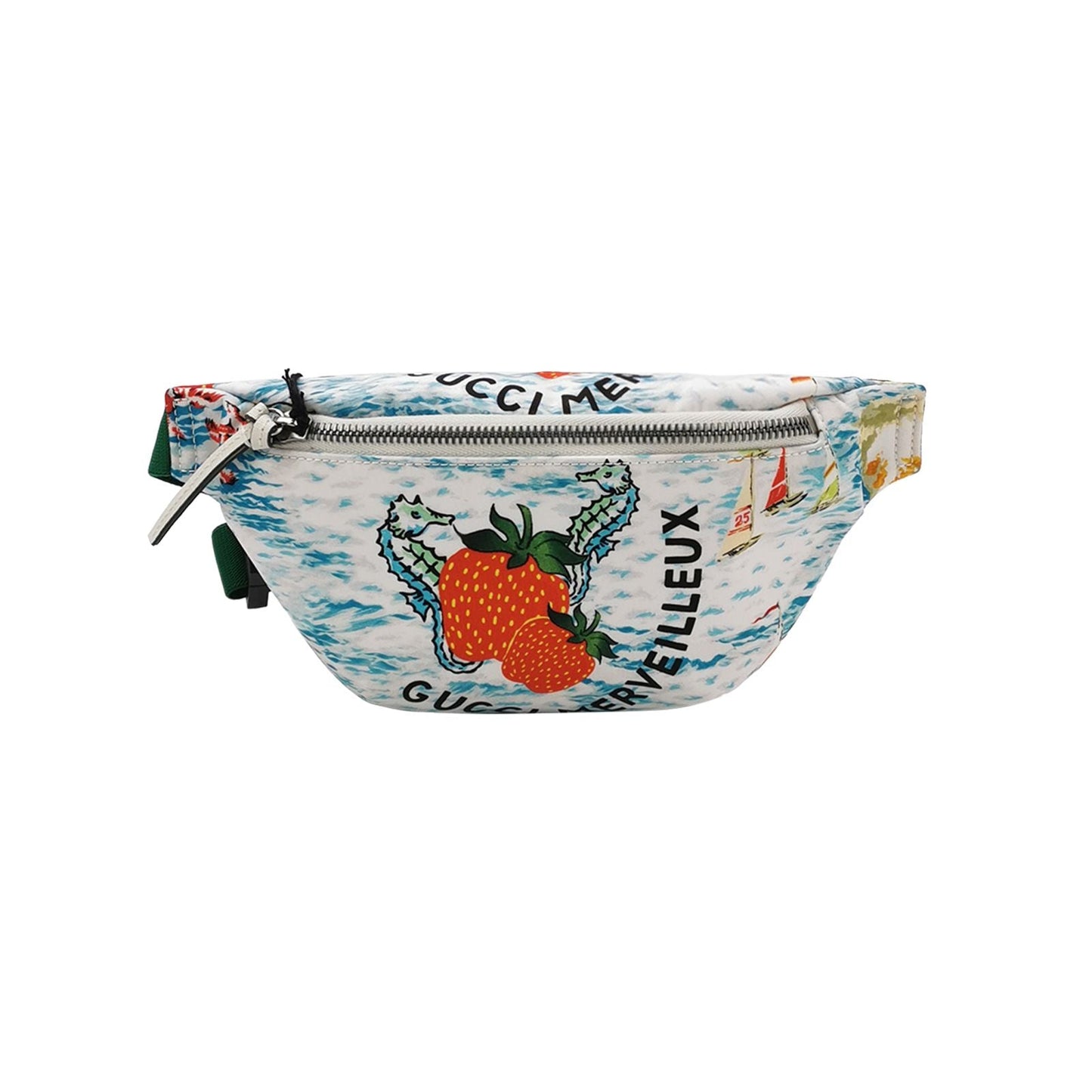 Gucci Nylon Strawberry Pattern Letter Logo Waist Bag Chest Bag