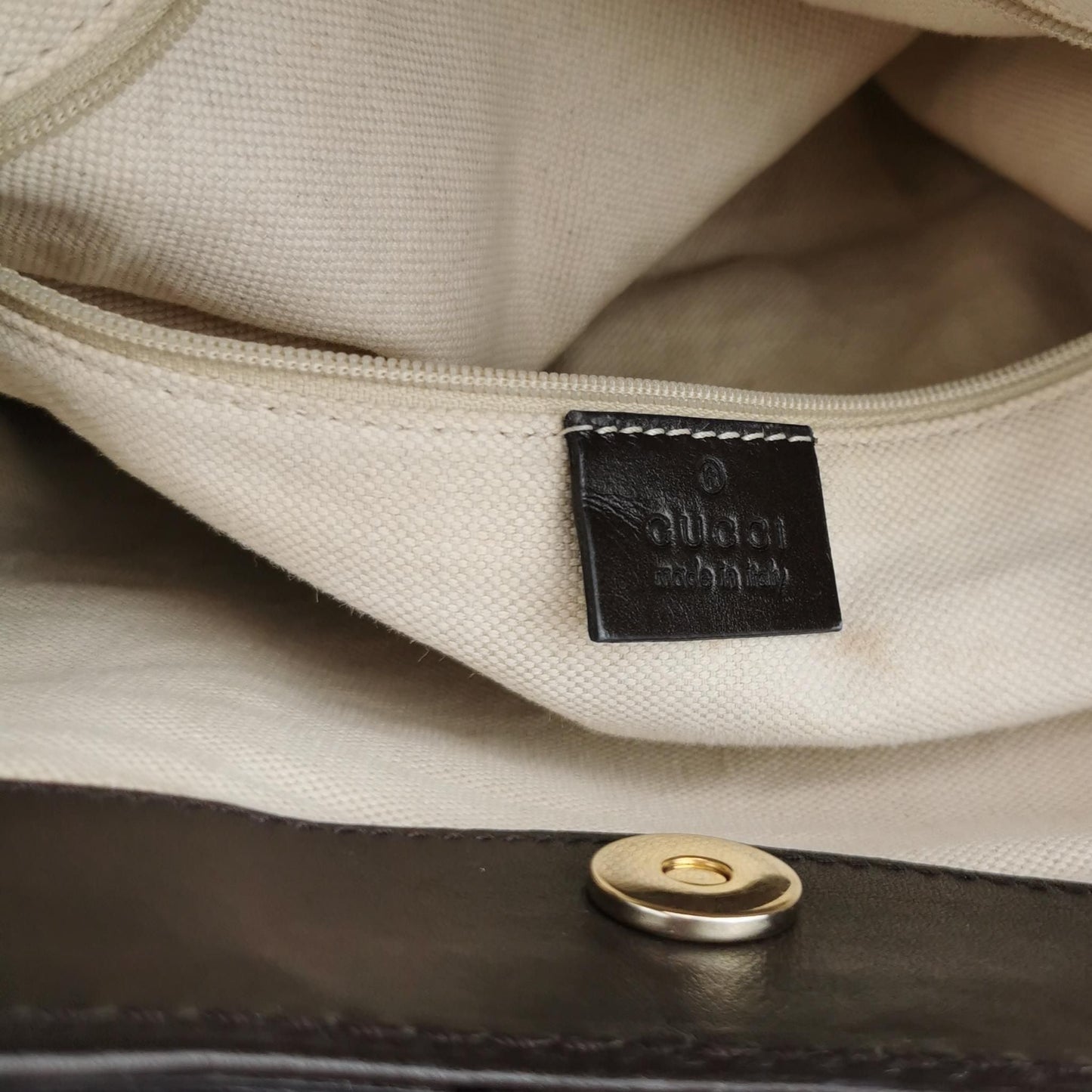 Gucci Sukey Medium Leather Canvas GG Print Shoulder Bag