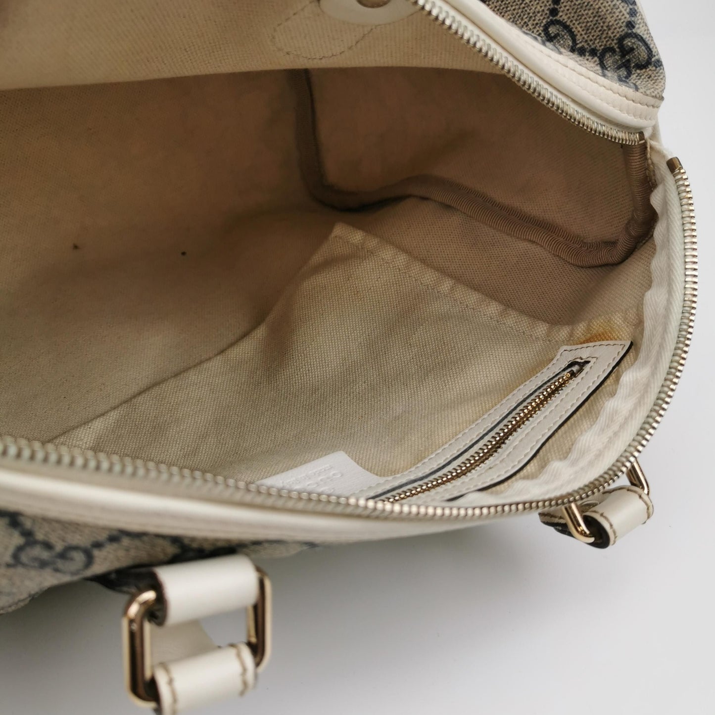 Gucci Leather GG Monogram Maple Leaf Print Handbag
