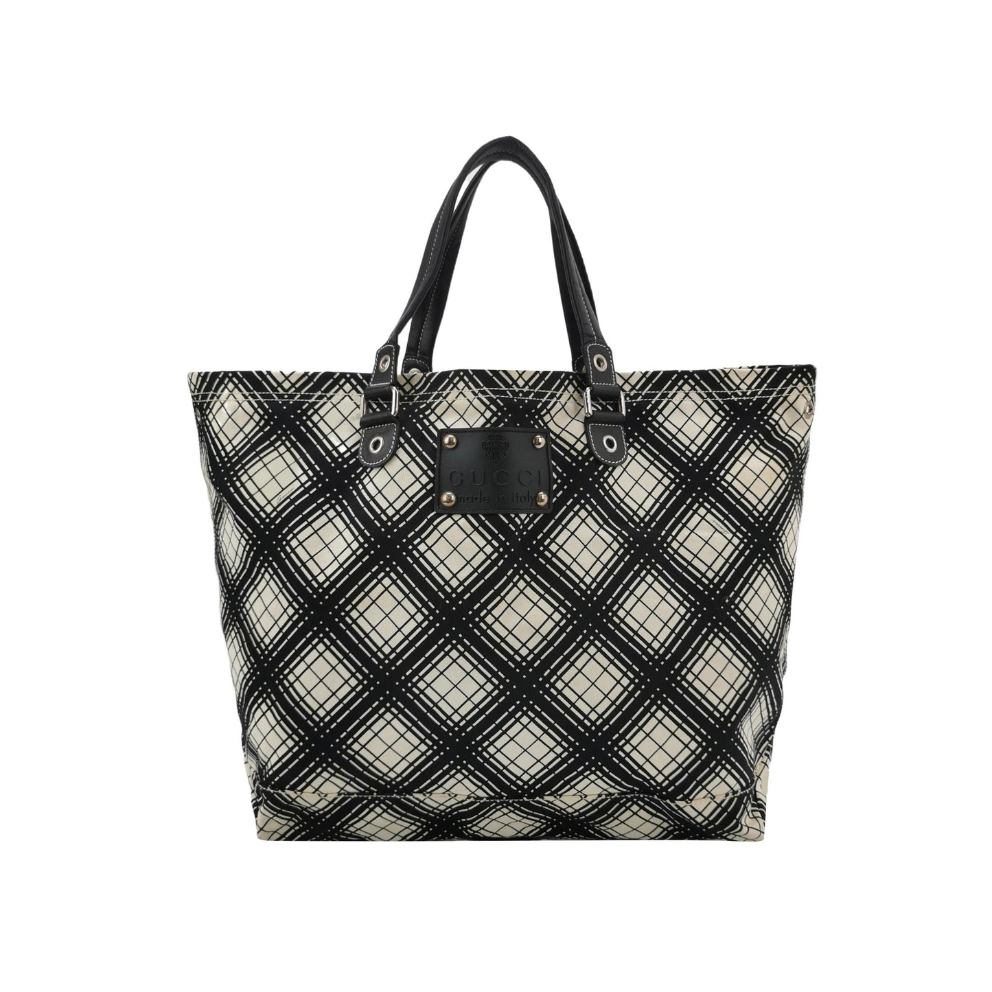 Gucci Leather and Canvas Logo Shoulder Bag