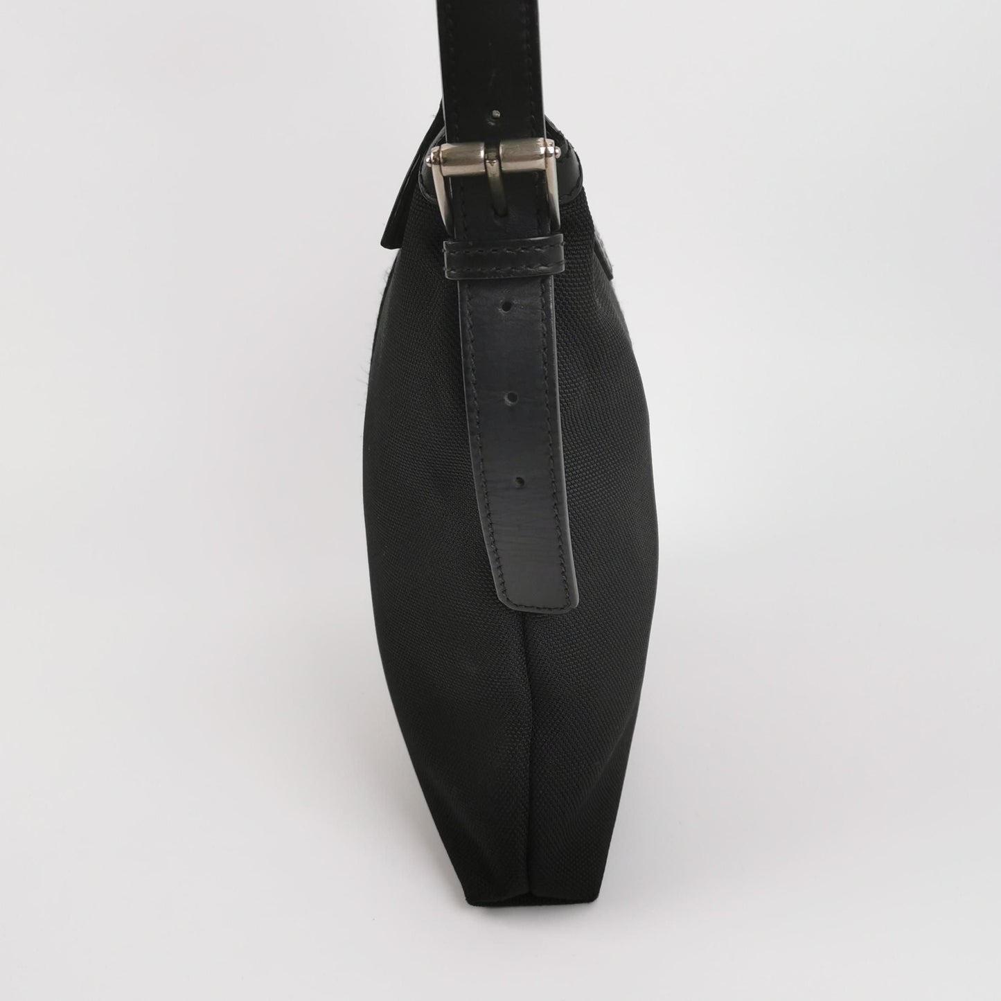 Gucci Leather and Canvas Logo Shoulder Bag
