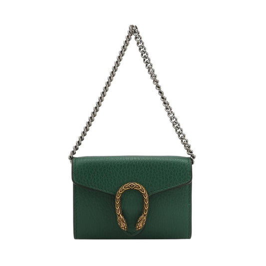 Gucci Dionysus Mini Bag in Solid Leather with Double Tiger Head Buckle