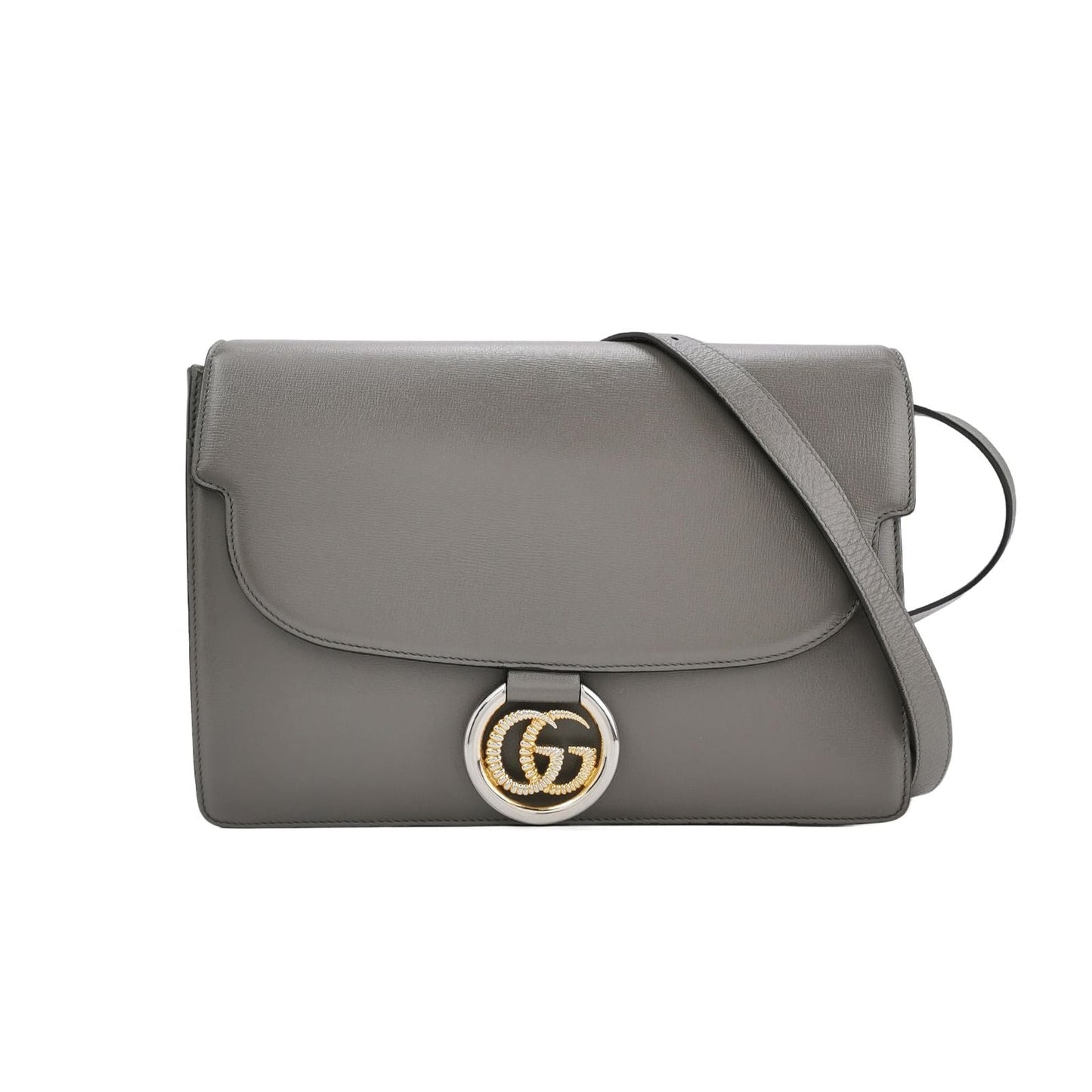 Gucci GG Ring Leather Solid Shoulder Bag