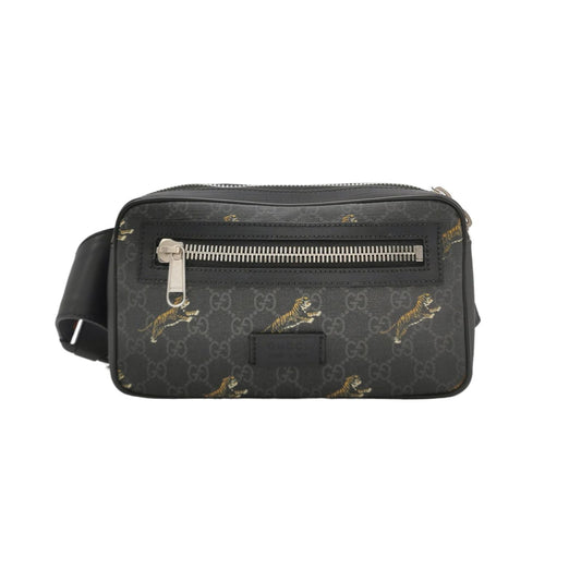 Gucci Belt Bag Leather Double G Monogram Tiger Pattern Waist Bag Chest Bag