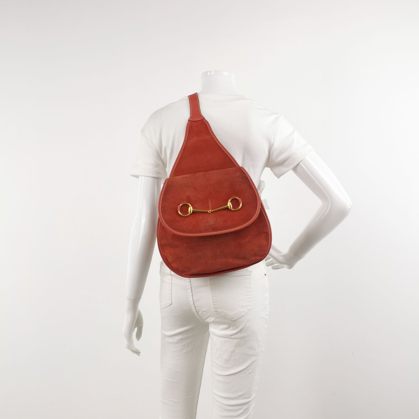 Gucci Leather Waist Bag with Metal Horsebit Buckle